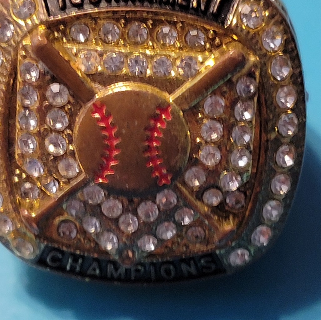 Goldtone Baseball Championship Ring